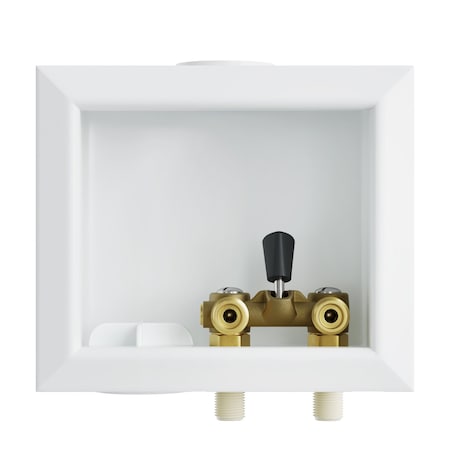 Jones Stephens Washing Machine Box, Left Outlet with Single Lever Valve, 1/2in. CPVC Connection B05852